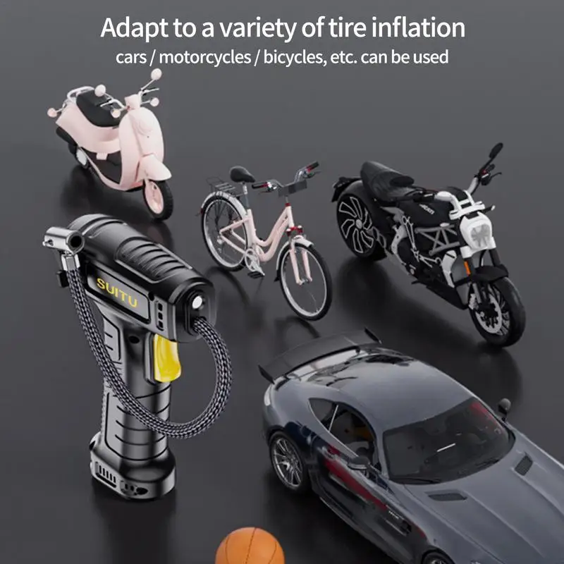 Car Air Pump Car Inflator Air Compressor Pump For Electric Motorcycle Portable Air Pump Tire Pump Car Tyre Supplies For Bikes