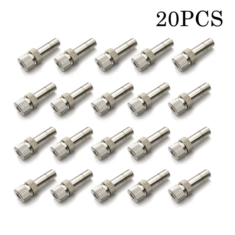 

20pcs Brass Mister Nozzles, 6mm Misting Nozzles for Outdoor Cooling System, Landscaping, Air Humidification, Irrigation