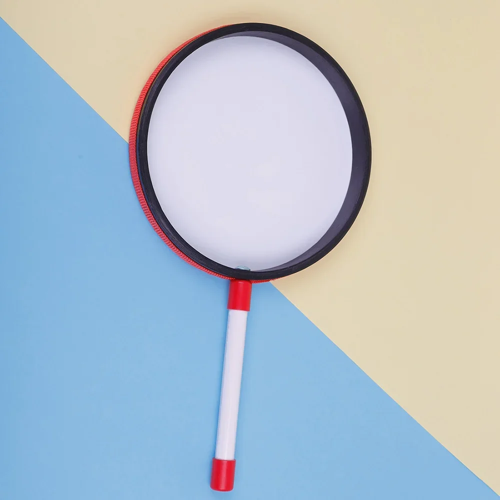 Lollipop Style Hand Drum Percussion Instrument Portable Tambourine With Knock Stick Educational Toys Orff Musical Instruments