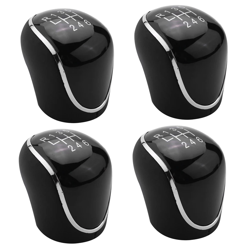 4X 6 Speed Car PU Leather Gear Shift Knob Shift Lever for Ford Mondeo IV S-MAX C-MAX Transit Focus MK3 MK4 Kuga