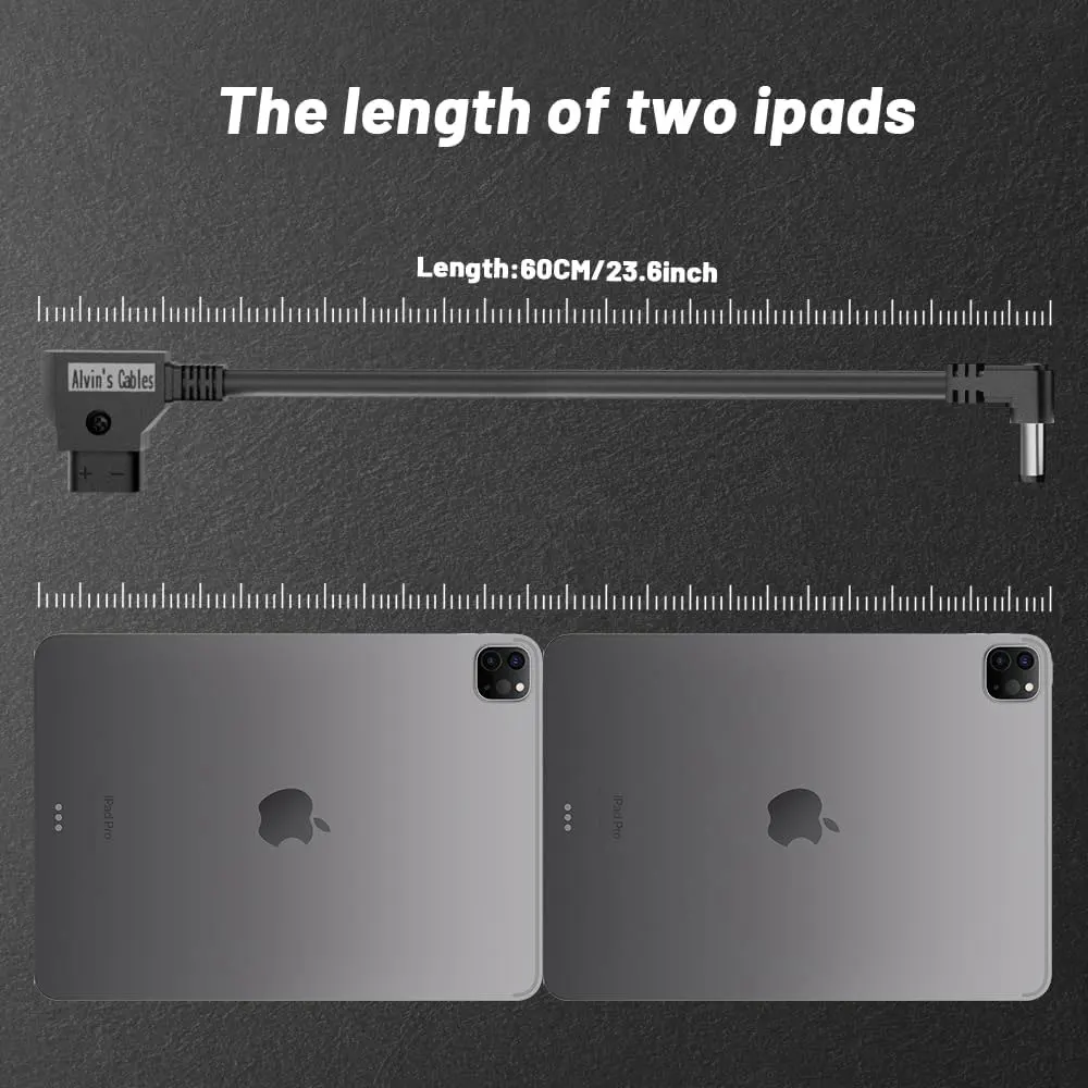 

Alvin's Cables D-Tap to 12V DC 2.1mm Right Angle Power Cable for Blackmagic Video Assist, Atomos Shogun, SmallHD 702 Monitor