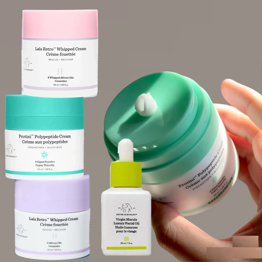 LALA-crema batida RETRO WIPPED para la cara, proteína polipeptídica, hidratante reforzado, aceite Facial de lujo, conjunto para el cuidado de la piel