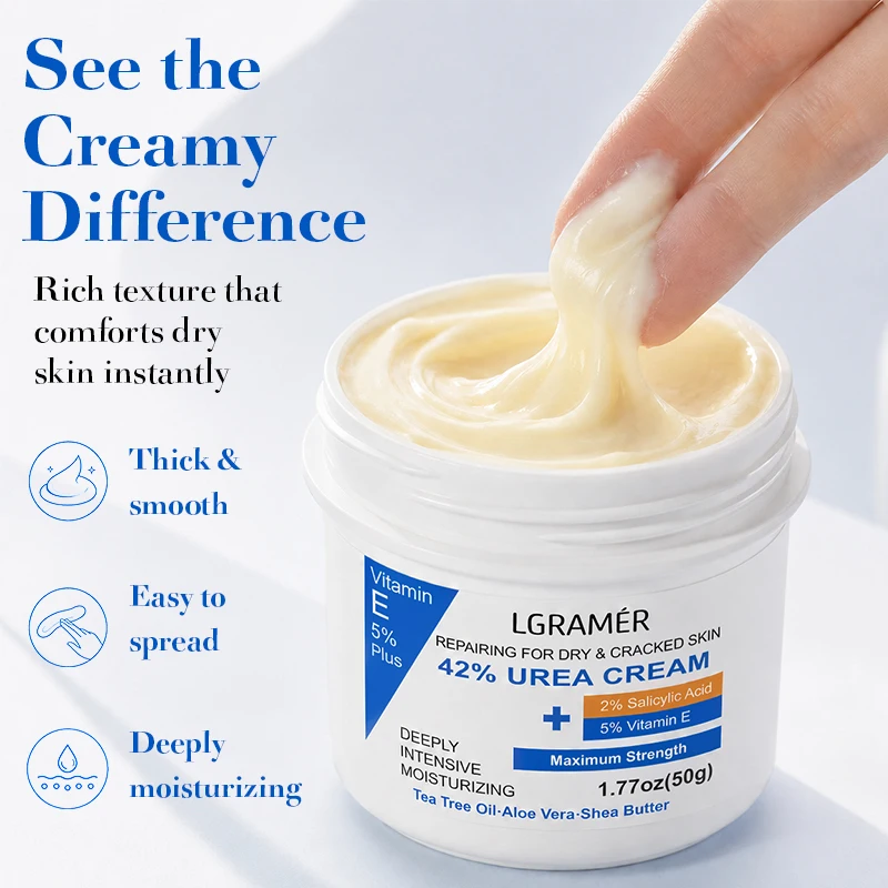 42% Urea Foot Cream + 2% Salicylic Acid Stick-Moisturizing & Exfoliating Cracked Heel Repair Hydration for Dry Feet Long Protect