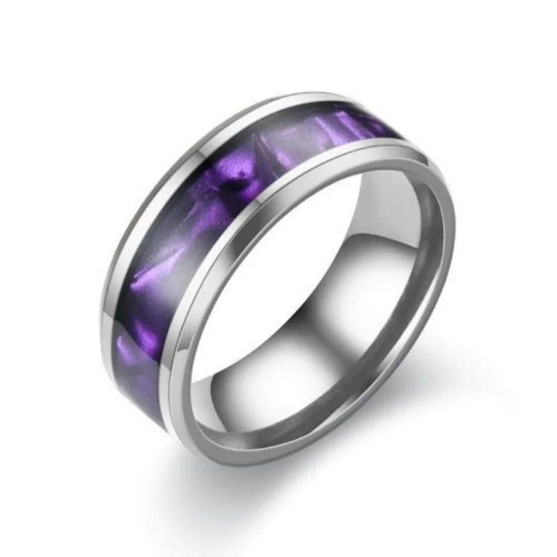 Hot Selling Stainless Steel  Ring Black, elegant and colorful For Women Men Jewelry Accessories Wholesale Size 6-13﻿