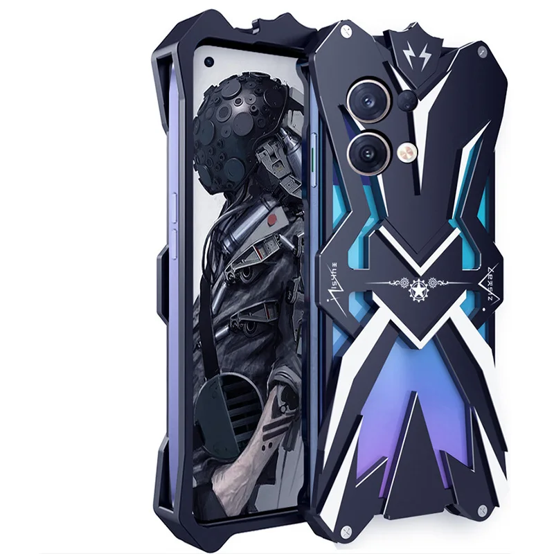 New Zimon Aluminum Armor Thor Cases For Oppo Reno 9 8 7 Reno9 Reno8 Pro Plus Case Cover The Flash Iron Man Phone Shell Skin Bag