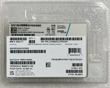 For P4510 4T 1T 2T 2.5 U.2 SSD nvme Enterprise Server Solid-state drive