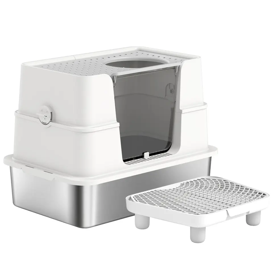 Multi Cat Enclosed Litter Box with Three in One Design