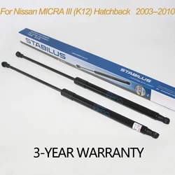 Qty(2) Trunk Struts for Nissan MICRA III (K12) Hatchback 2003--2010 Lift Support Gas Spring Tailgate Rear Shock Absorber 500mm