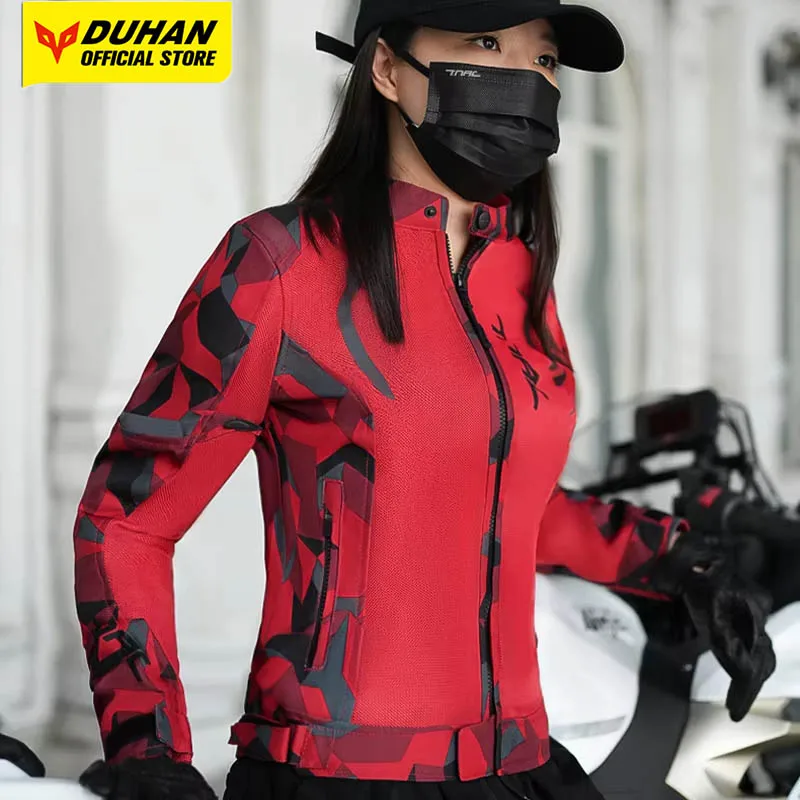 

Summer Breathable Motorcycle Jacket Women Commuter Motorbike Jacket Anti-fall CE Protective Moto Biker Jacket Men