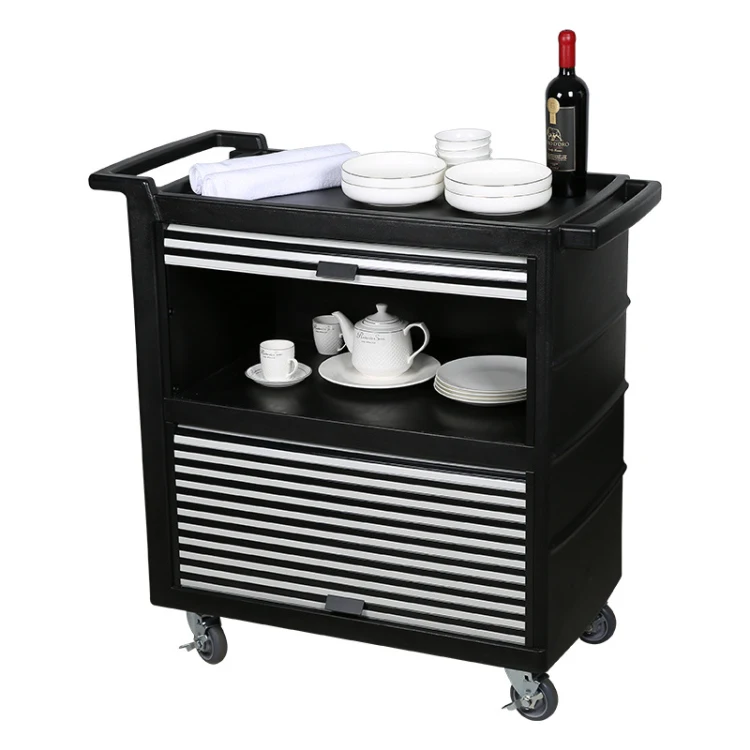 

Hotel Restaurant Equipment Plastic Catering Cart Service Trolley With Door on Sale