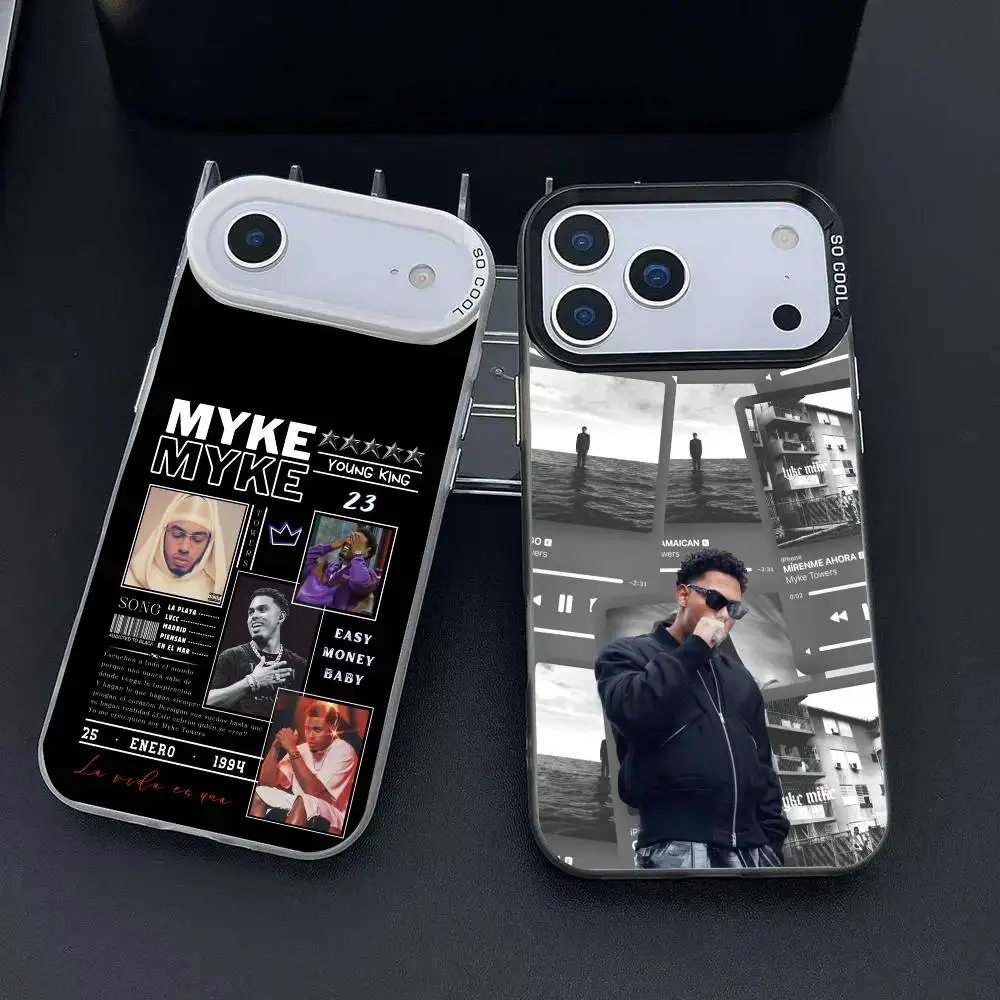 مغني الراب مايك أبراج جراب هاتف آيفون 12 13 14 15 16 17 برو ماكس زائد حماية تصفيح غطاء الهاتف #1
