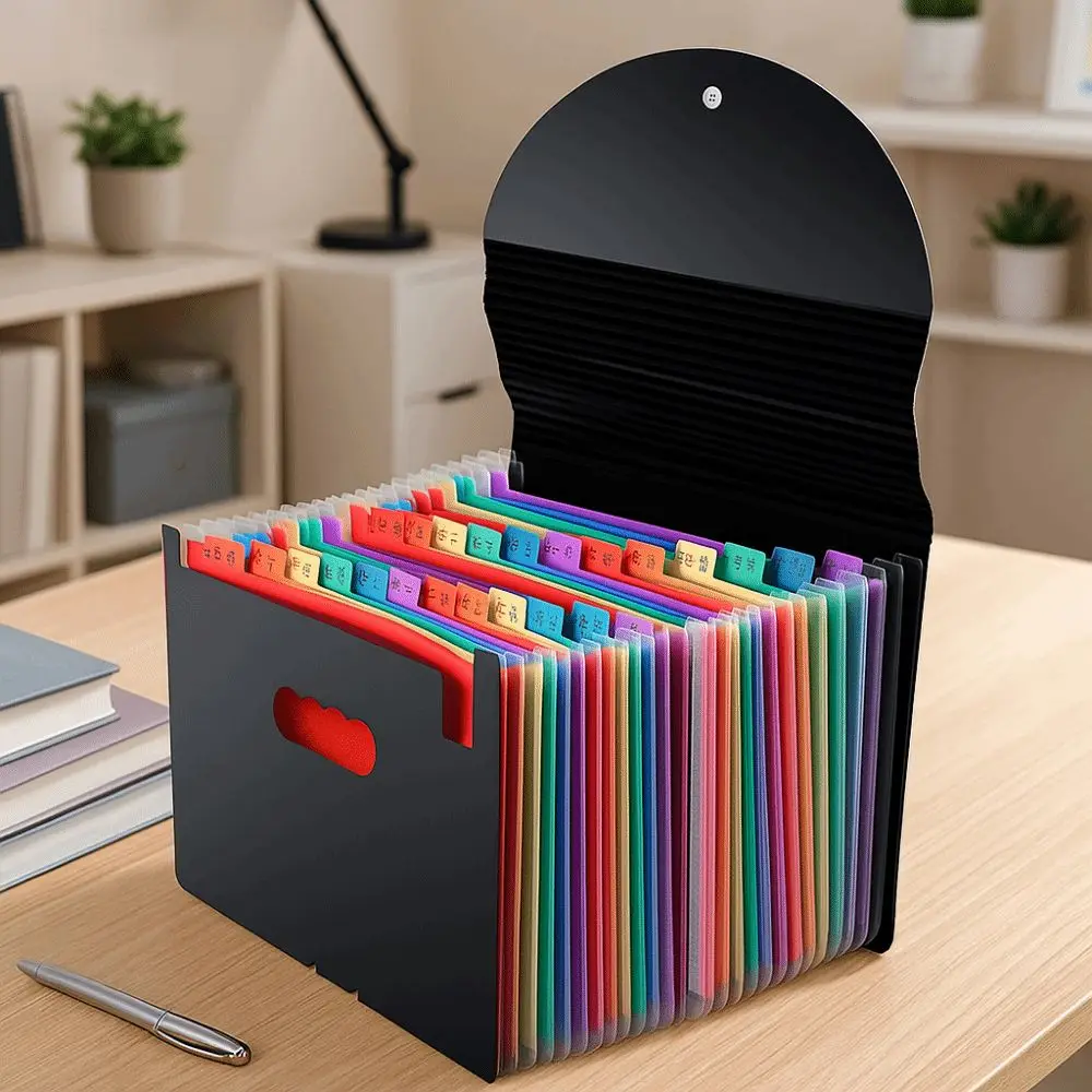 Waterdichte A4-bestandsmap met kliksluiting, grote capaciteit, a4-documentorganizer, scheidingslaag, map met meerdere zakken