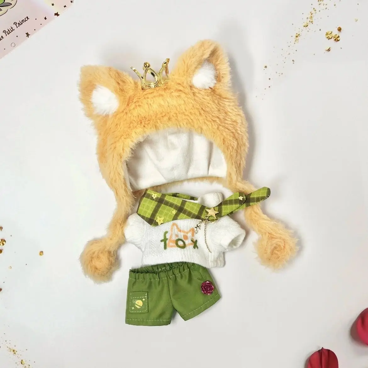 

Kawaii Little Prince Little Fox Series, милый комплект одежды для кукол для кукол 10 см, плюшевые игрушки, мягкая и высококачественная ткань, реквизит для фотосессии