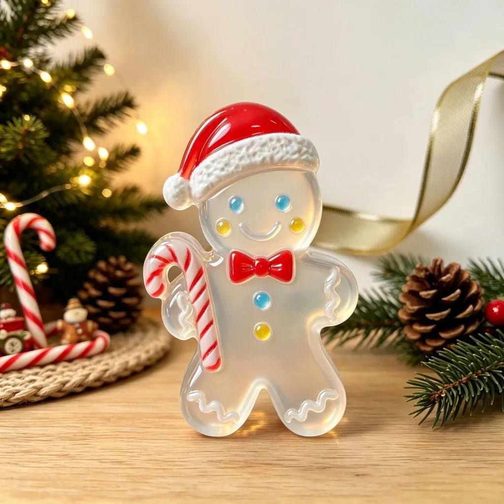 Gingerbread Man Mold Reusable Christmas Decoration Mold Diy Silicone Mold Festive For Resin Pendants Holiday Decoration