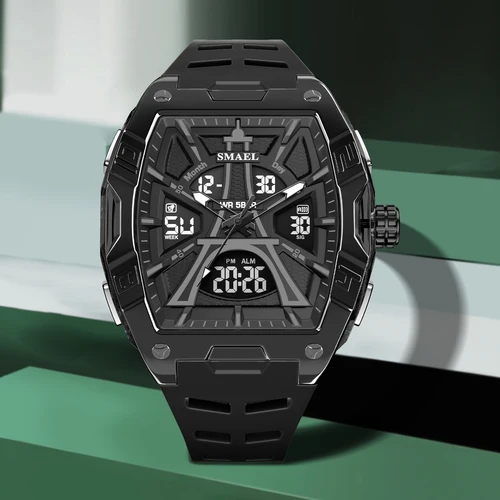 Imagen 2 del producto SMAEL marca 8131 impermeable Dropshipping reloj despertador luz nocturna TUP joven moda negocios relojes de pulsera deportivos de cuarzo