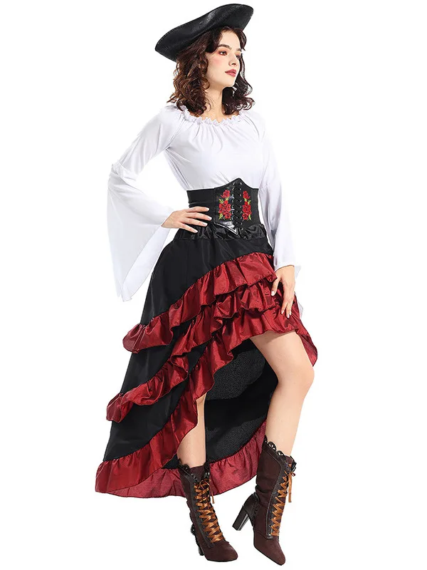 

Halloween Long Waist-Tied Dress Cosplay Costume Women's Traditional Chinese Ethnic Stage Performance Dress Spring 2026