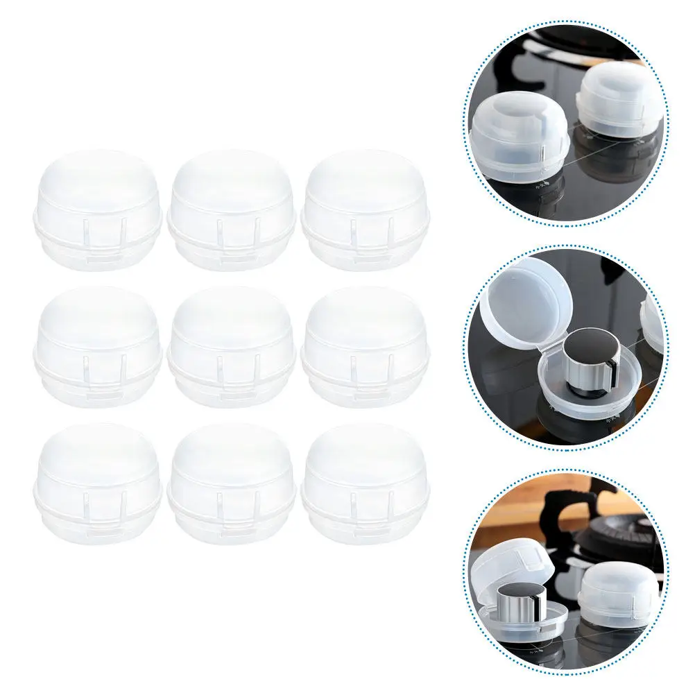 

9Pcs Universal Stove Knob Safety Covers Home Kitchen Gas Cooker Protection Locks Child Proof Safety Guard Removable Reusable