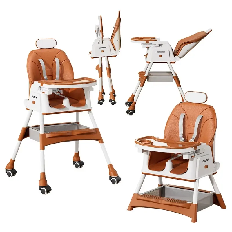 2026 Baby Dining Eating Chair Adjustable Convertible Infant Baby High Feeding Chair 3 in 1