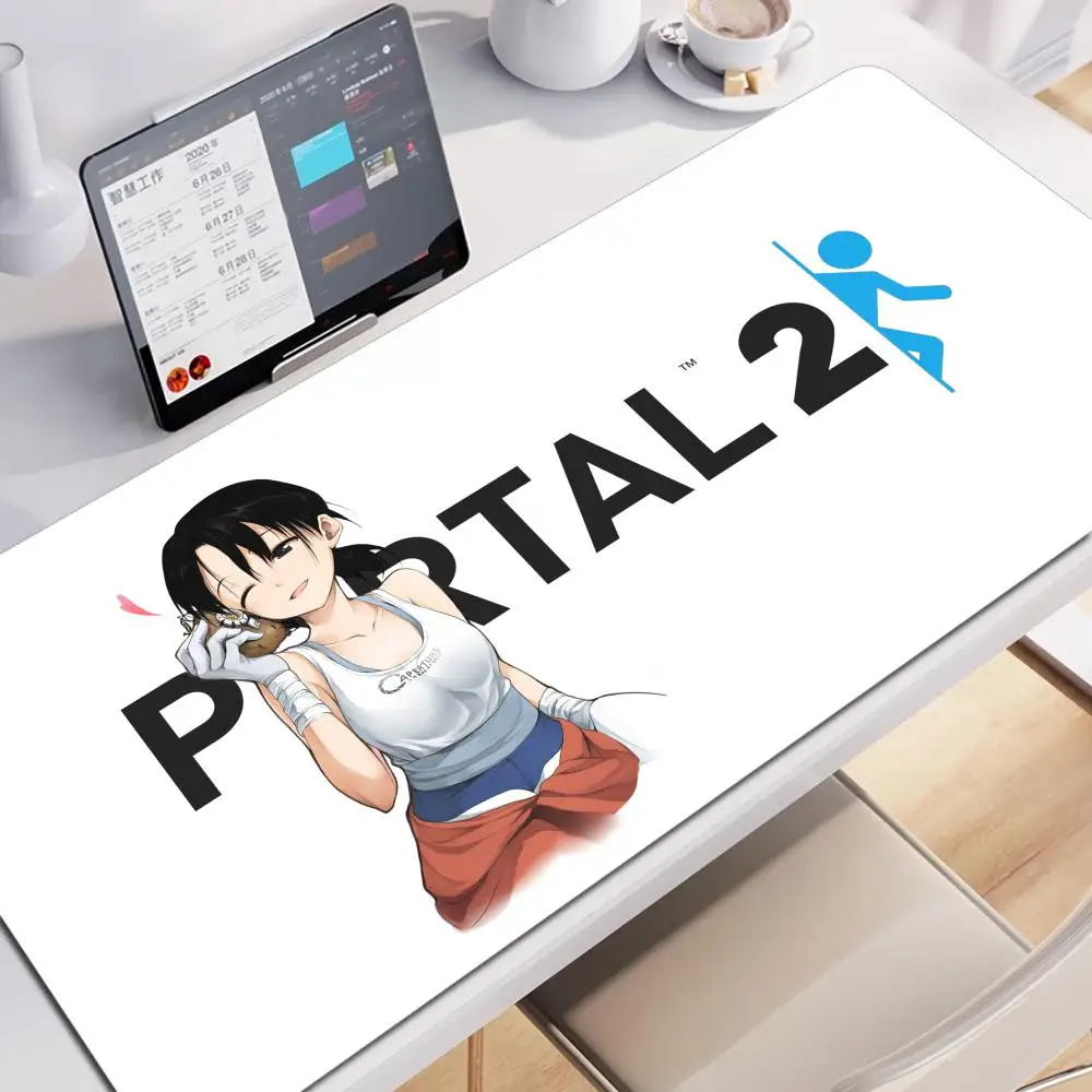 portal 2 mouse pad High-end Computer mat 70x40cm gaming mousepad large cute padmouse keyboard games pc gamer desk