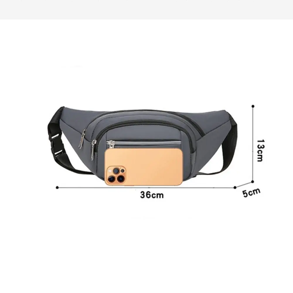 5 Colors Men Chest Bag New Large Capacity Canvas Waist Bag Multifunctional Male Shoulder Bag Unisex