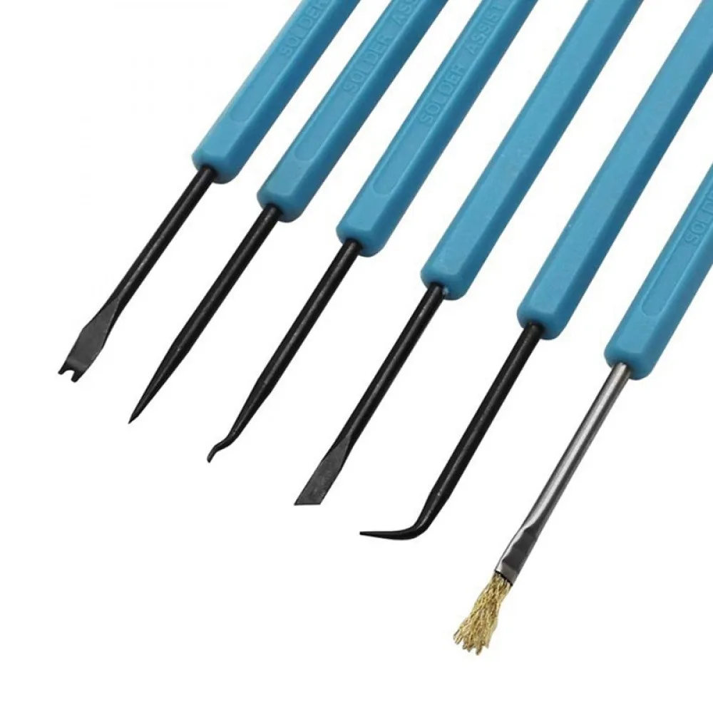 

6PCS Soldering Aid Kit PCB Cleaning and Maintenance Tool Double-Head Repair And Soldering Aid Circuit Board Welding Accessories