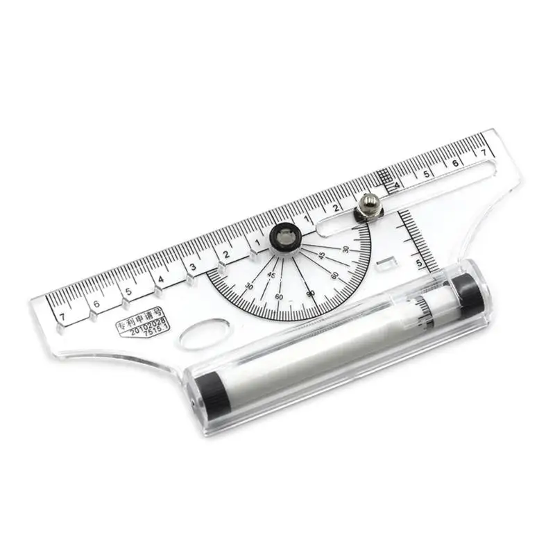 Portable Universal Multi-purpose Rolling Ruler Drawing Parallel Compass-Ruler School Stationery Protractor Ruller Dropship