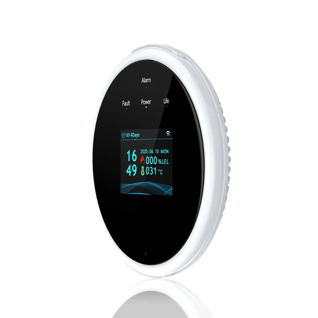 스마트 누수 감지기 LCD 디지털 투야 벽걸이형 누수 센서 가정용 개선 공기 경보 주방 레스토랑