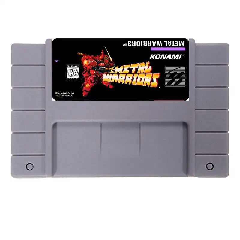 Metal Warriors NTSC версия 16 бит 46-контактная большая серая игровая карта для игроков из
