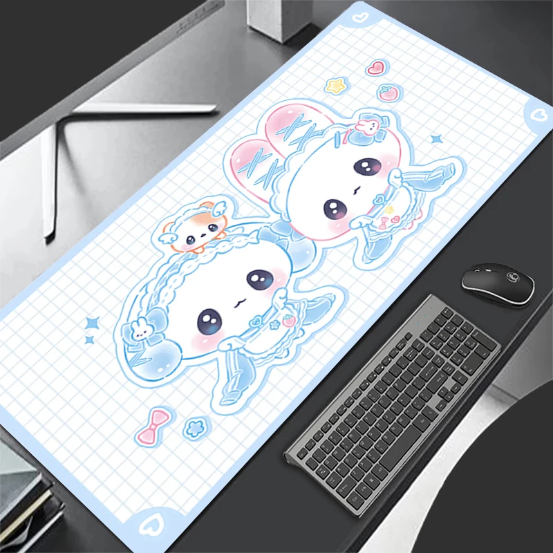لوحة الماوس تصميم حصيرة مكتبية غير قابلة للانزلاق ملحقات أرنب الفراولة والألعاب حواف مخيطة للمنزل وللوحة ماوس الألعاب #1