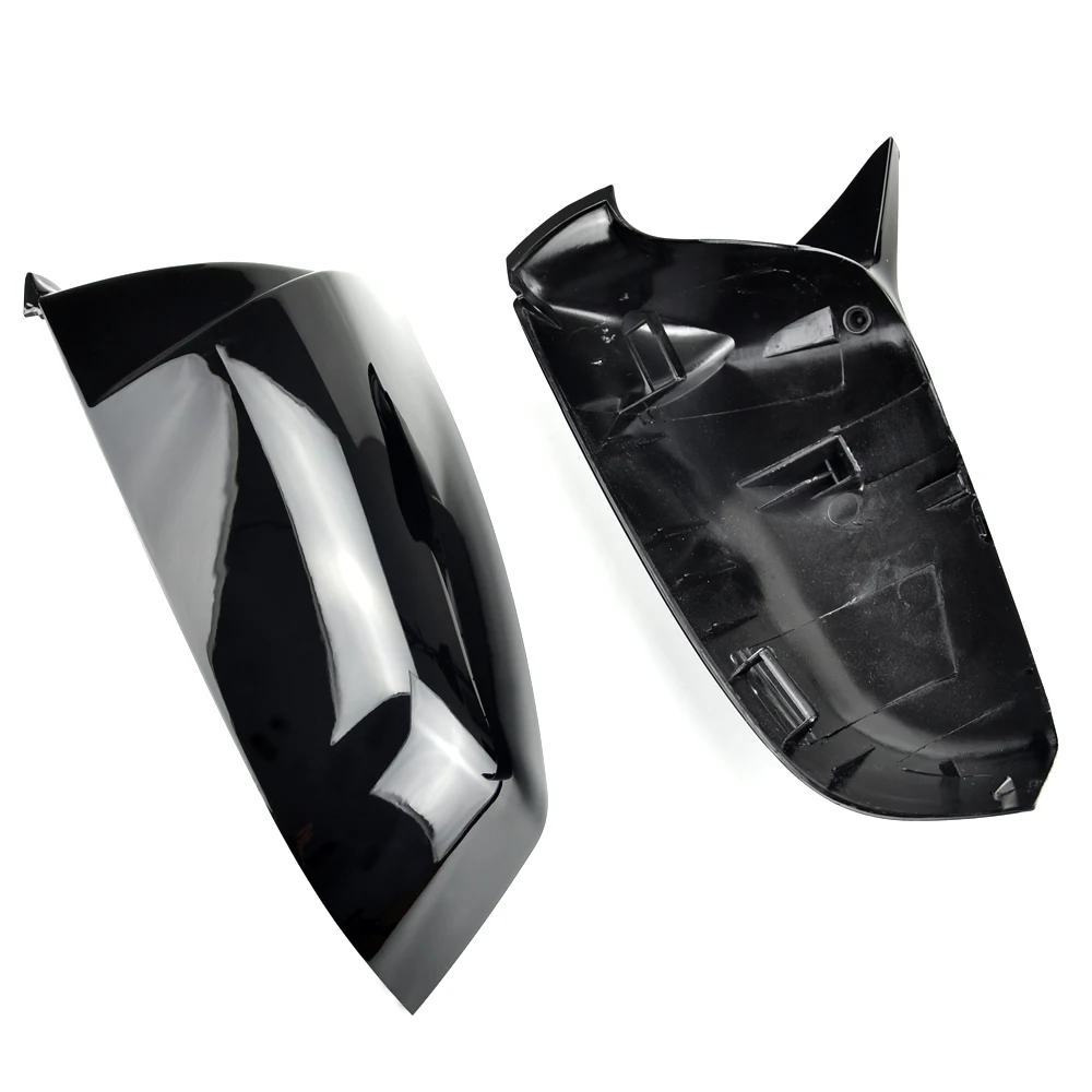 For BMW 5 6 7 Series E60 E61 E63 E64 F06 F07 F10 F11 F13 F01-F04 Carbon Fiber pattern Black Side Wing Rearview Mirror Cover Cap