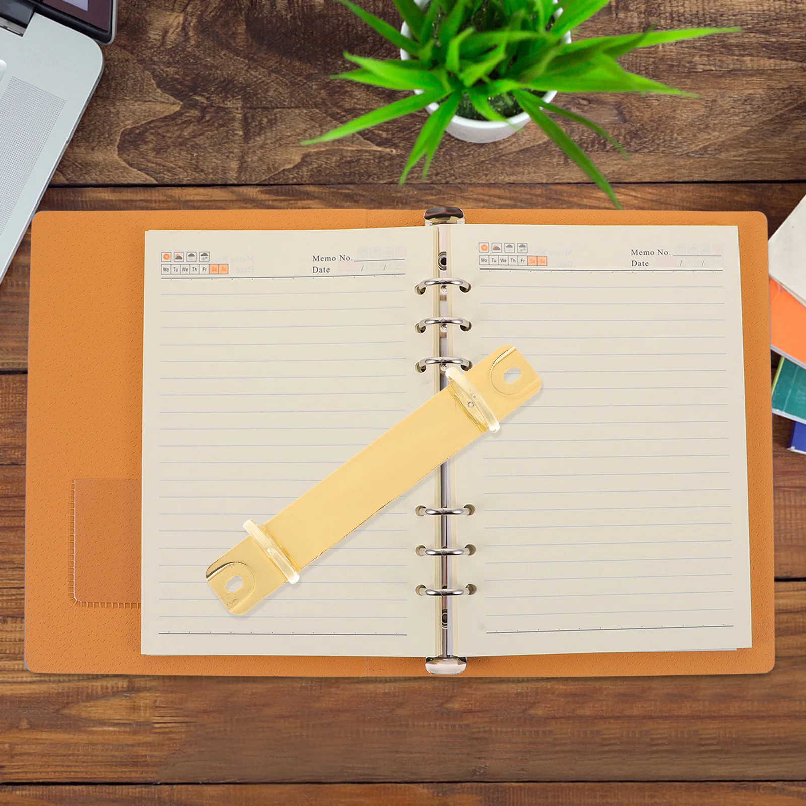 

2 Ring Binder Mechanism Metal Spine for DIY Loose Leaf Notebook Planner Replacement Strong File Holder with Scratch Resistant