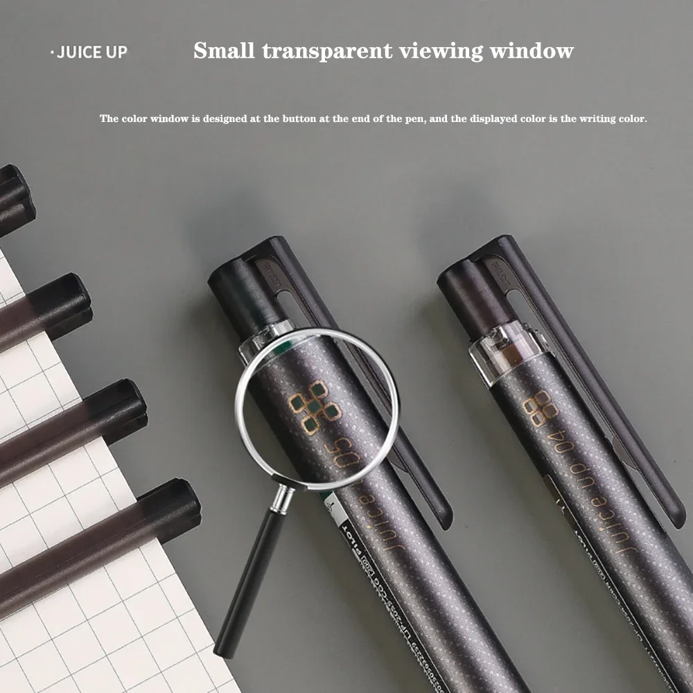 Japan Pilot Juice Up Gel Pen Limited Metallic Color Office Accessories 0.5/0.4mm Push-type Black Pen Stationery  School Supplies