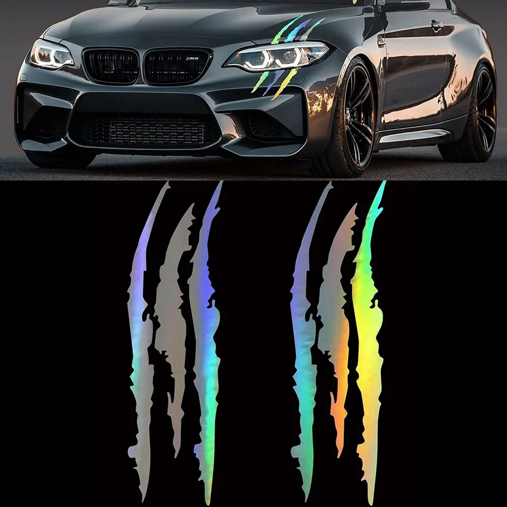 Car Sticker, 37cm X 12cm, Vinyl, Brand New, High Quality, Waterproof, Reflective, Multicolor Effect, Easy To Apply