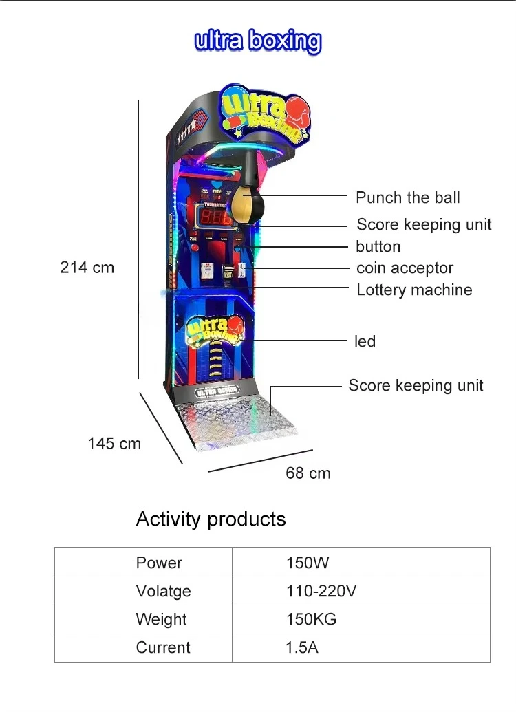 Arcade Boxing Game Machine Electronic Factory Price Maquina De Box Cola Redemption Boxing Machine