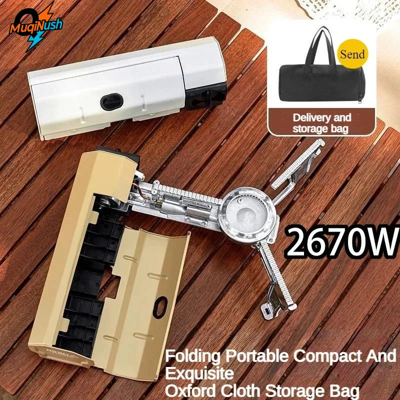 

MuqiNush Camping Gas Stove Portable Folding gas stove Burner Card Stoves 2670W Picnic Grill Fire Heating System With Storage Bag