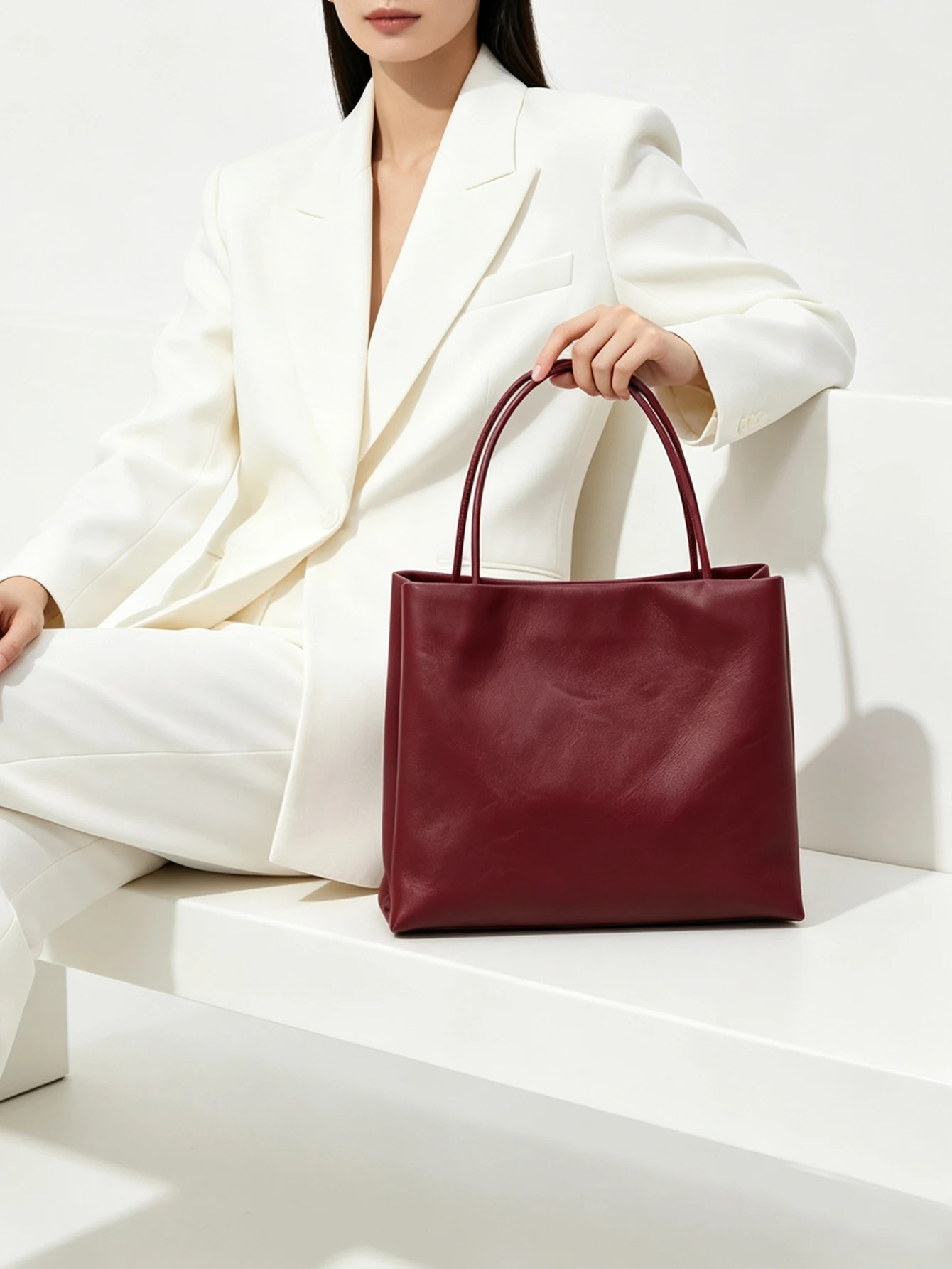 Modische neue tragbare Organ-Tasche, minimalistische, hochwertige Satin-Freizeittasche aus Schafsleder, kleine Retro-Luxus-Umschlagtasche, lässige Joker-Alltagstasche – Detail 4