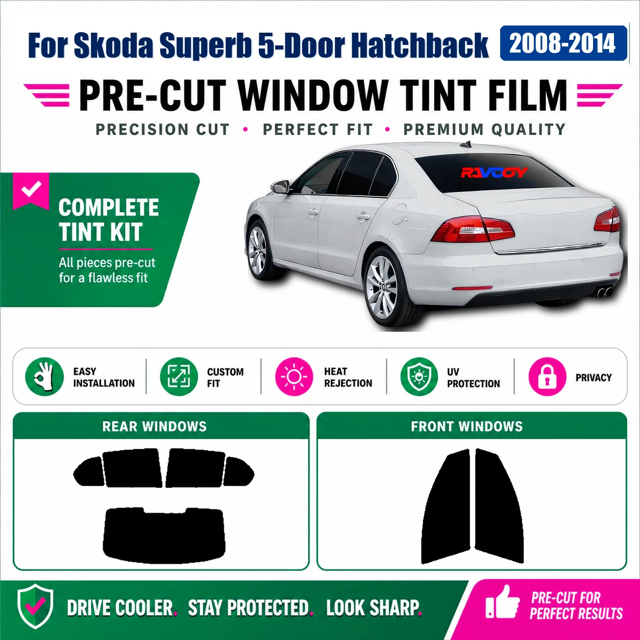 for-skoda-superb-5-door-hatchback-2008-2014-tint-film-premium-front-rear-side-window-diy-install-kit