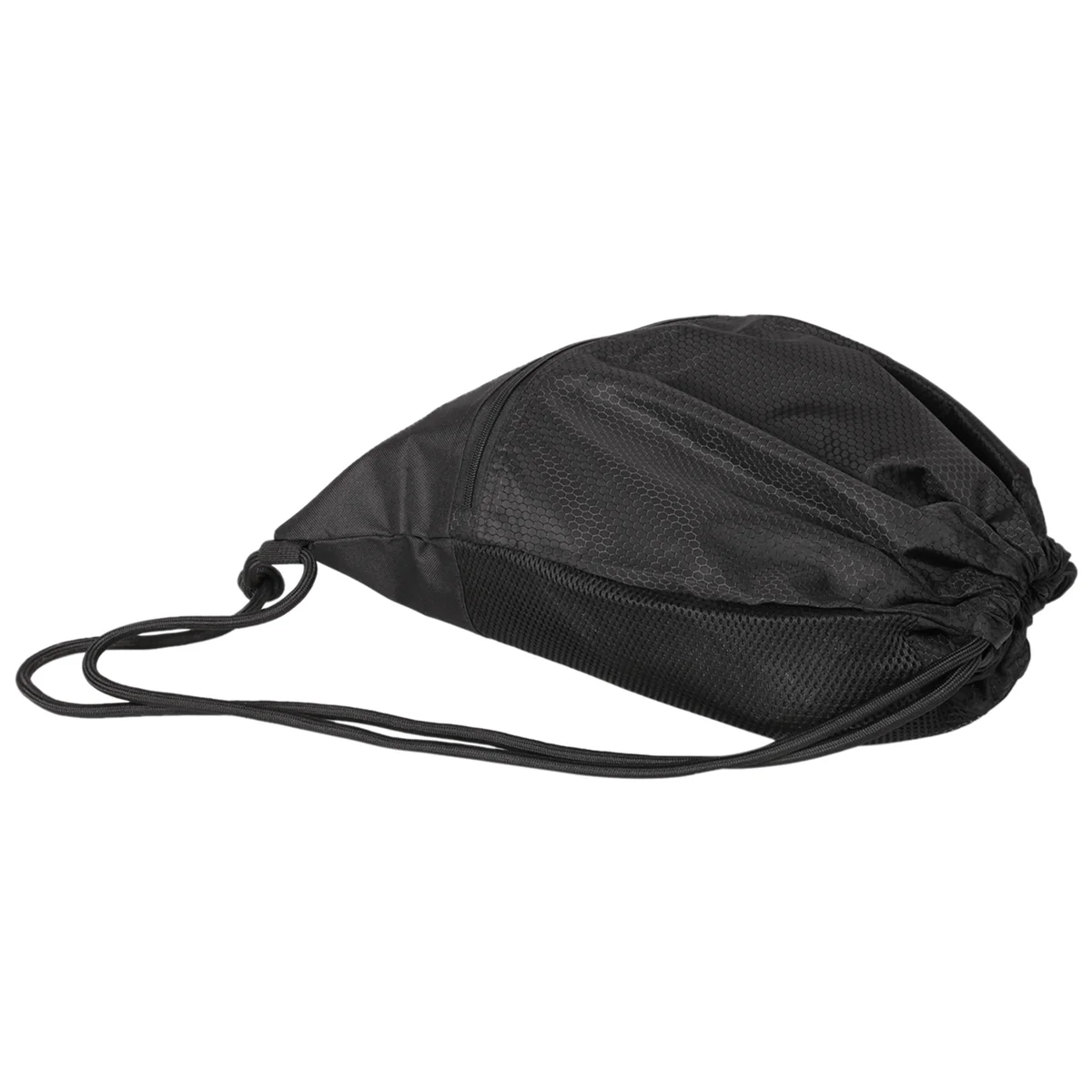 Outdoor Women Men Nylon Black Ultralight Backpack Football Basketball Bag String Drawstring Hunting Hiking Gym Sport Bags(Big)