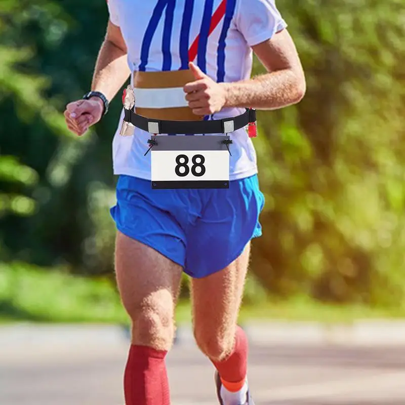 Ceinture élastique de course de marathon avec support de gel, ceinture d'hydratation légère et respirante, taille triduvet, environnement