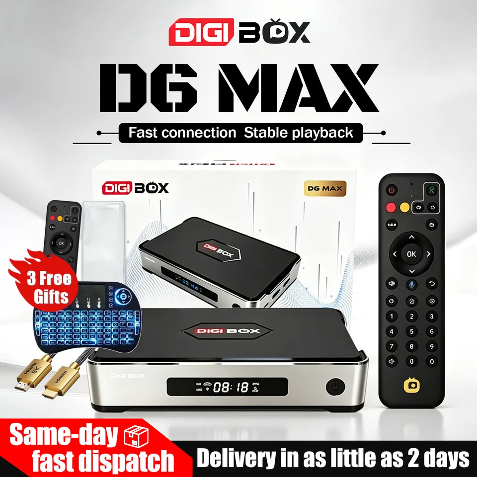 Genuine] New DIGIBOX D6 MAX Smart Android TV Box, Smart Global