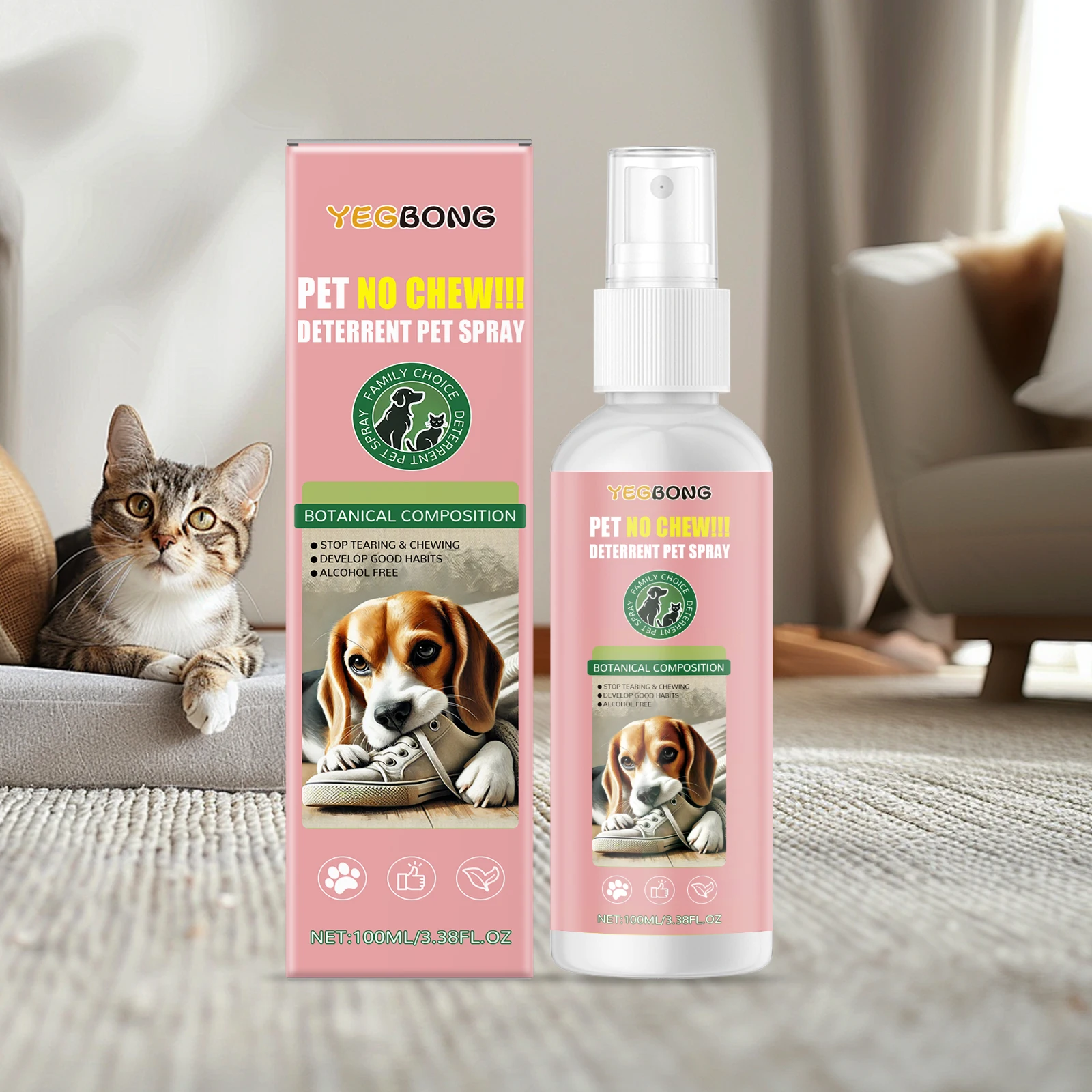 

Pet Anti Chewing Spray for Protecting Furniture Cat Behavior Correction Relieve Anxiety Pet Relaxing Agent Dog Deterrent Spray﻿