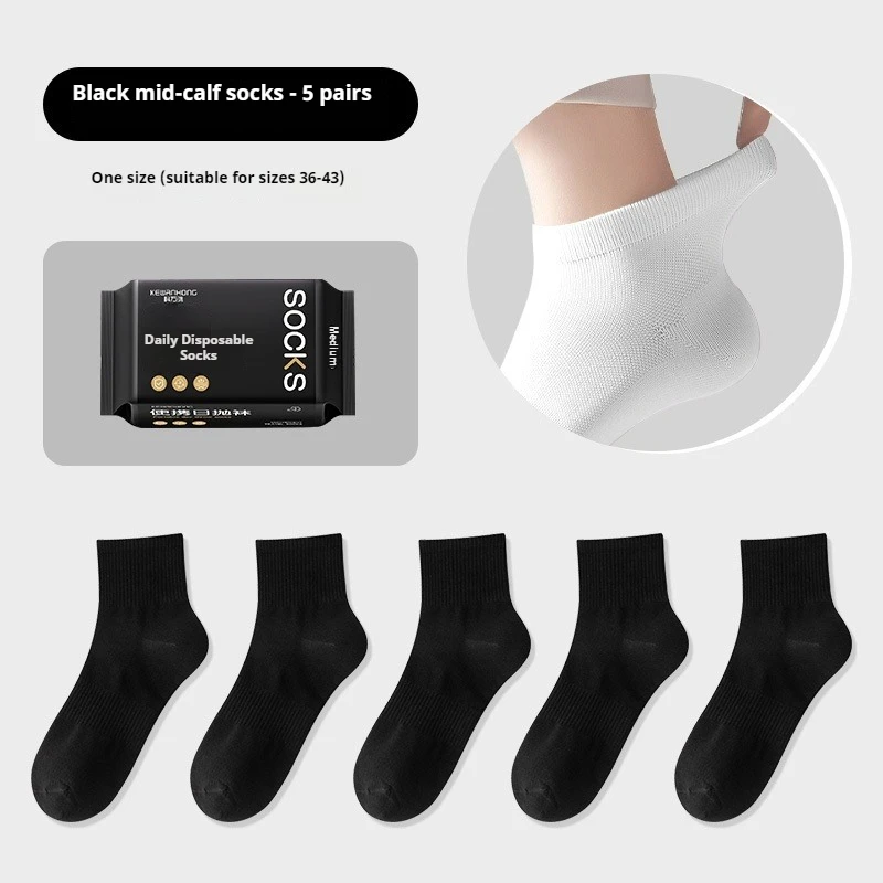 

Unisex Disposable Socks for Day Travel Deodorant Autumn Winter Stockings Lost Socks Leave-In Design for Comfortable Wear