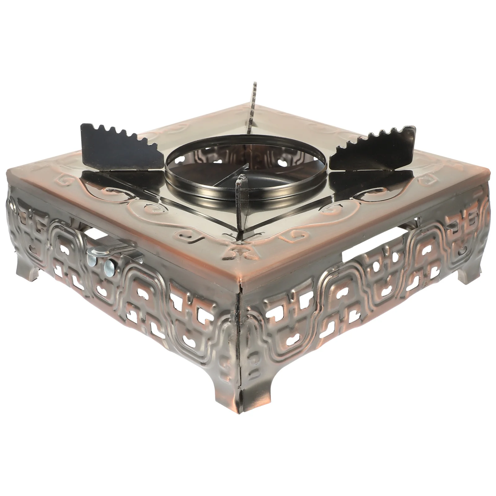 

Small Portable Stainless Steel Gas Stove Outdoor Camping Barbecue Cooking Practical Hiking Stove for Picnic Backpacking