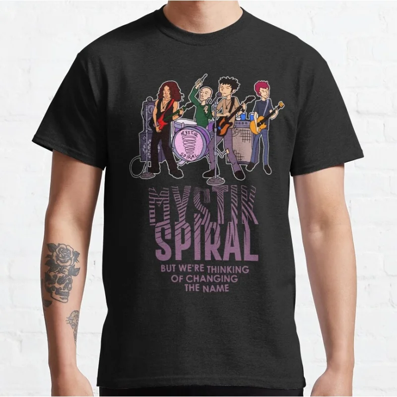 

Mystik Spiral Retro Sick sad world tv shows Gift t shirt 90s Nostalgia cartoon Graphic Clothes Large size Tops 100% cotton tee