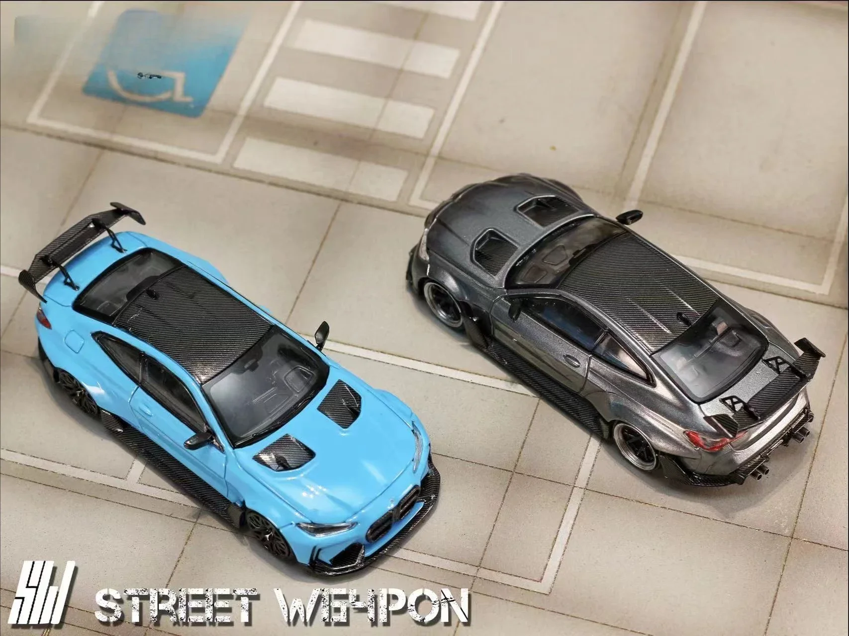 

**Предзаказ **SW 1:64 G82 M4 ADRO BODY KIT Серый/Синий Модель автомобиля