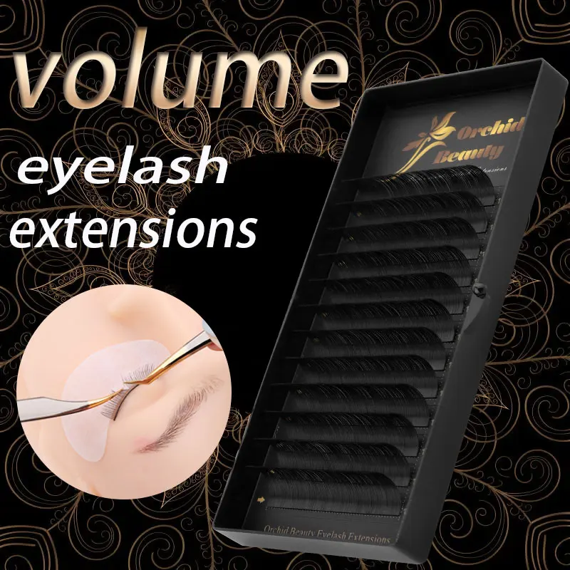 Orchid Beauty 12Lines Individual Mink Eyelashes Premium Volum Lashes Tary Fluffy Eyelash Extension for Eye Beauty Makeup