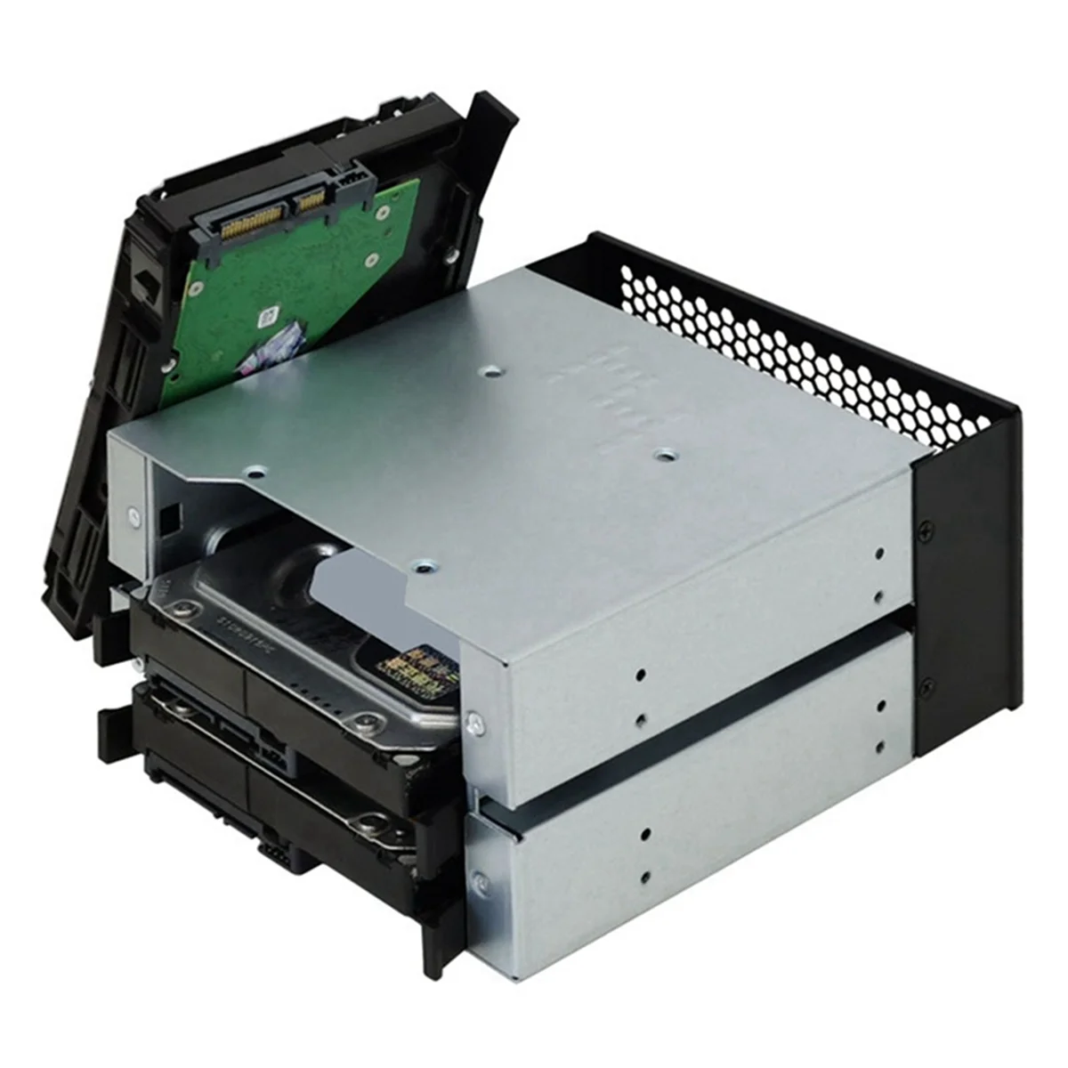 

3.5 Inch HDD Cage Rack Hard Drive Tray Support 3 Hard Disks Computer Storage Accessories