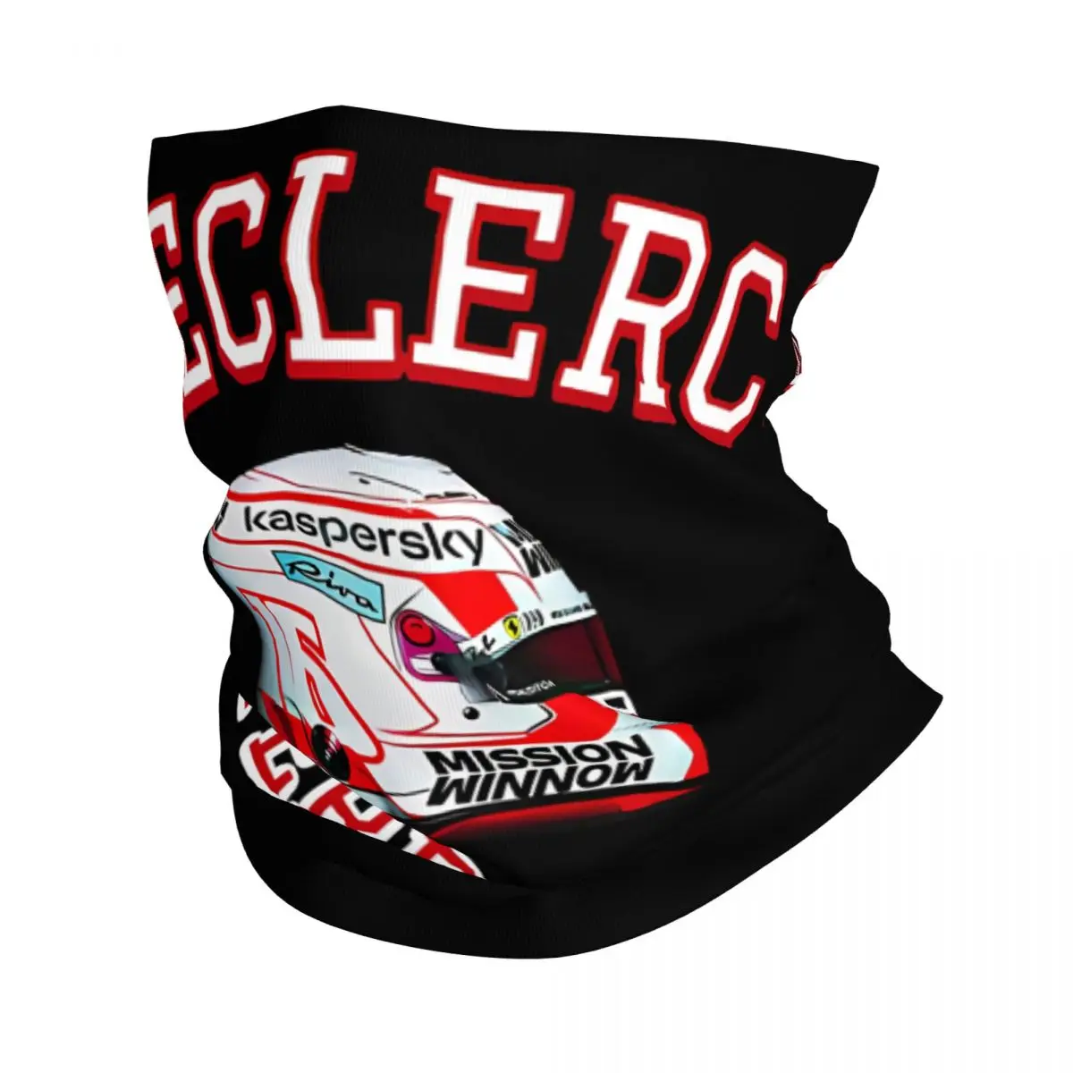 Slick As Grease Motocross Bandana Neck Cover Printed Charles Leclerc Face Scarf Balaclava Cycling Unisex Adult Windproof