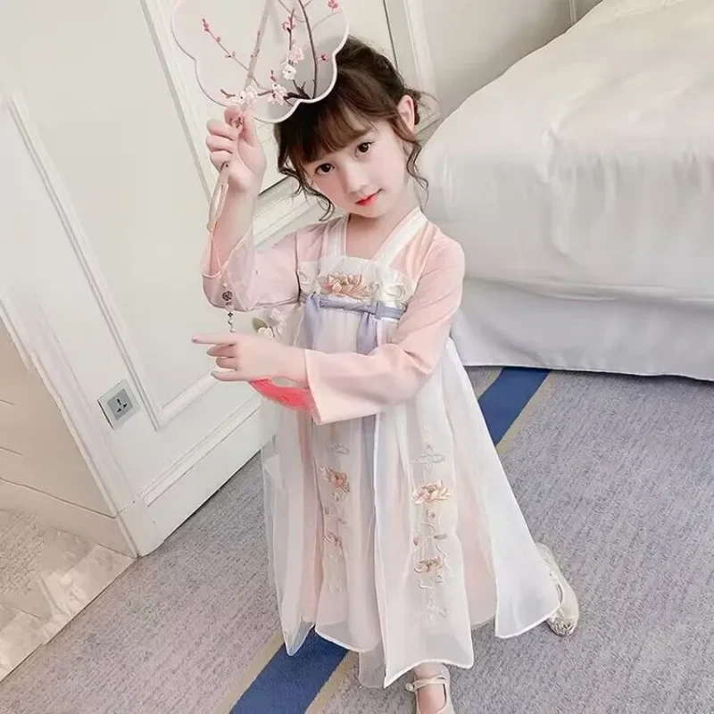

Fashion Super Immortal Chinese Style Little Girl Ru Dress Ancient Children's Dress Hanfu Girls Dress New Spring and Autumn