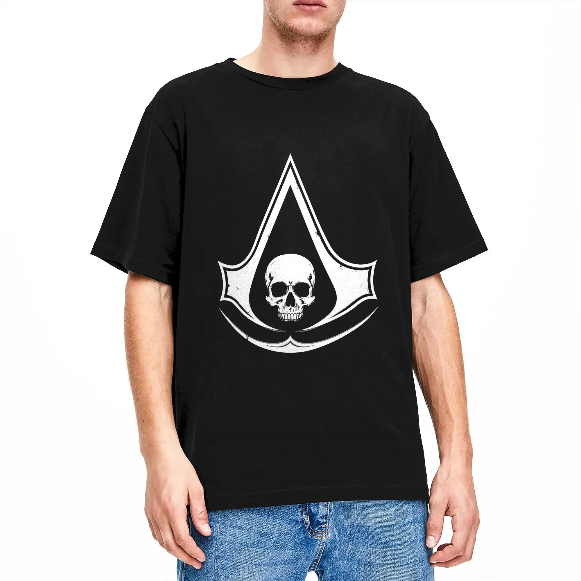 Assassins Creed T-Shirt Beach  Cotton T Shirts For Male Print Tee Shirt Short Sleeves Vintage Tops
